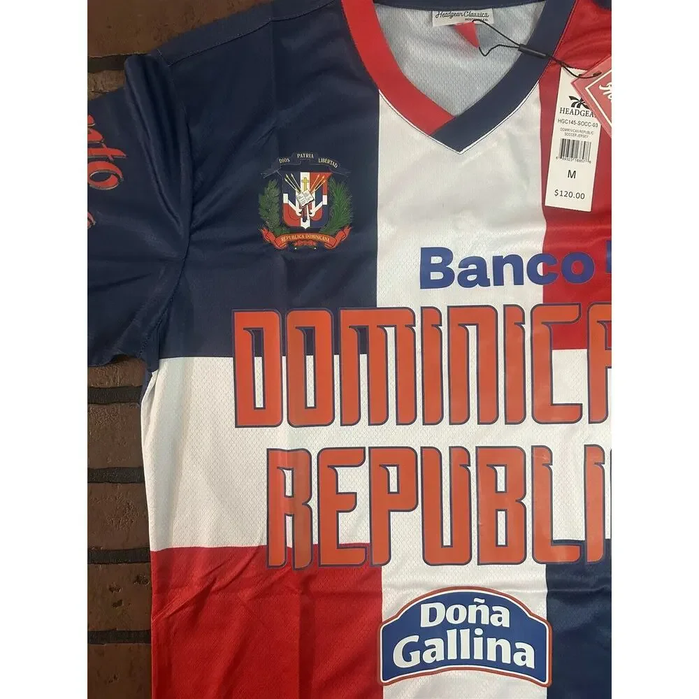 DOMINICAN REPUBLIC 1990‎ World Cup Soccer Jersey ~New~ M, L, XL, XXL - Picture 3 of 7